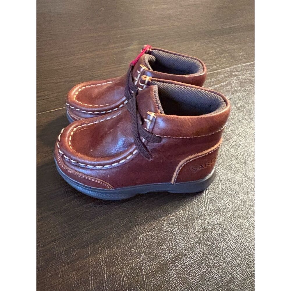 Ariat Toddler Boys Lil' Stomper Brown Dress‎ Shoes Lace Up NWT size 4 toddler - Picture 5 of 8